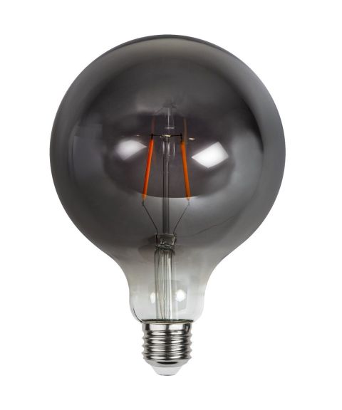 Plain Heavy Smoke E27 G125 LED 1,8W 80lm 2100K soft glow, Røykfarget