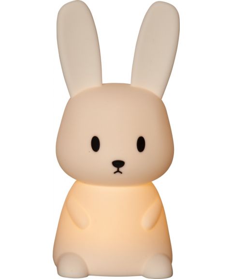 Functional nattlys, kanin med flere farger, høyde 20 cm, hvit