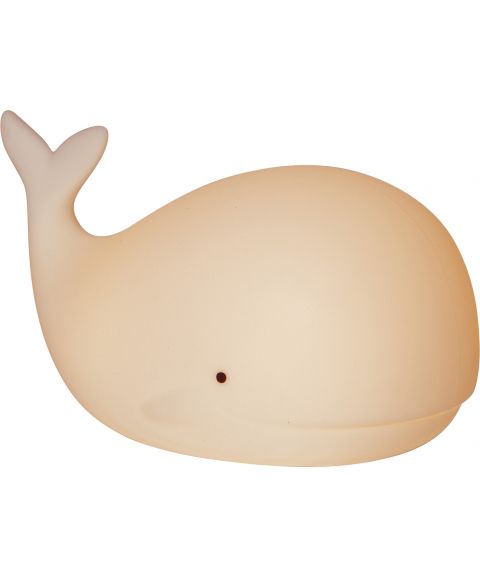 Functional nattlys, hval med flere farger, lengde 17 cm, hvit