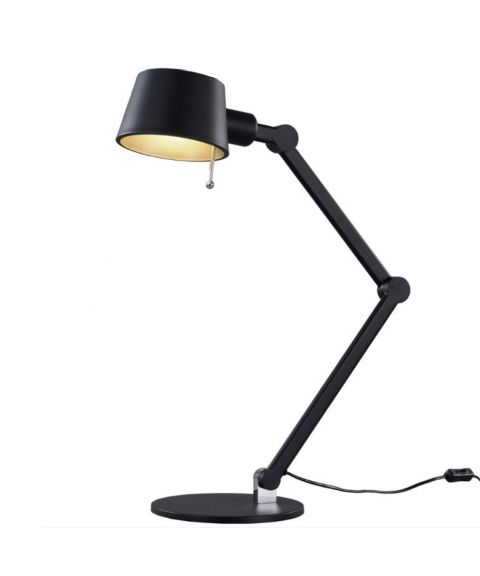 Pionex skrivebordlampe, høyde 93 cm, Sort / Gull