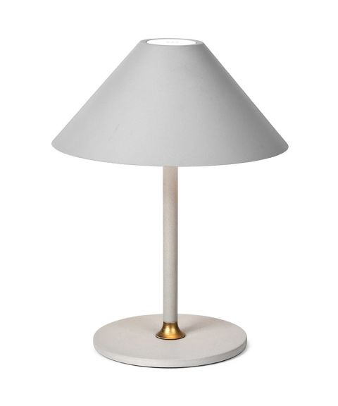 Hygge oppladbar bordlampe, høyde 20 cm, Varm grå