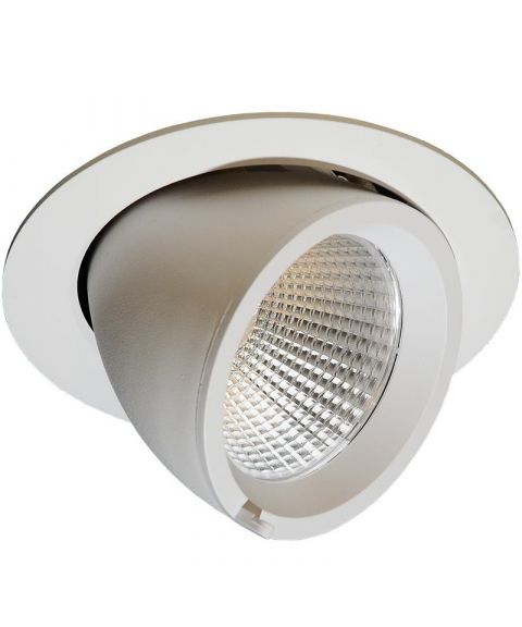 Elbow 140 downlight, 45° tilt, inklusive dimbar driver, 25W LED 3000K, Hvit