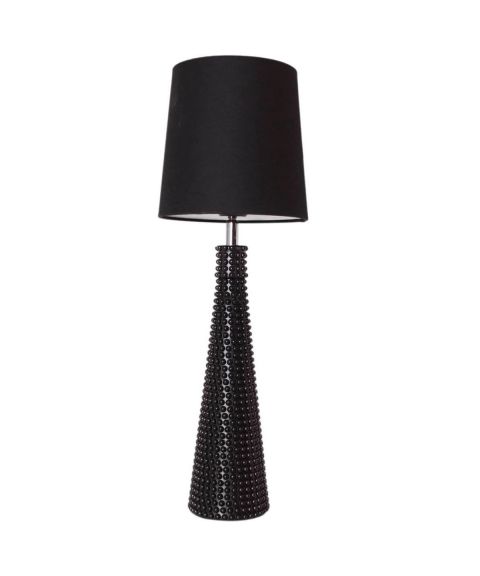 Lofty Slim bordlampe, høyde 54 cm, Matt sort/Sort skjerm