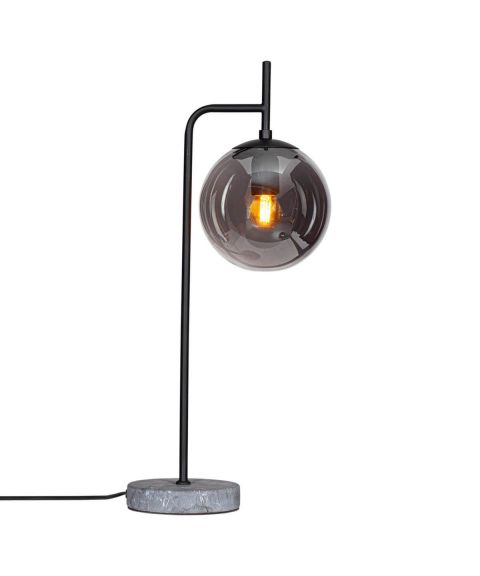 Boyle bordlampe, høyde 60 cm, Røykfarget