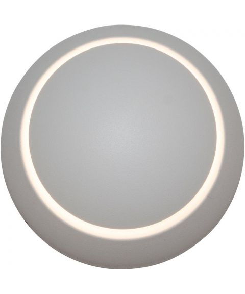 Eclipse vegglampe, dimbar LED, diameter 10 cm, Hvit