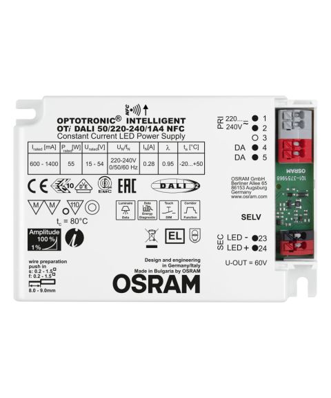 Osram OTi DALI 50W 600-1400mA 15-54V NFC