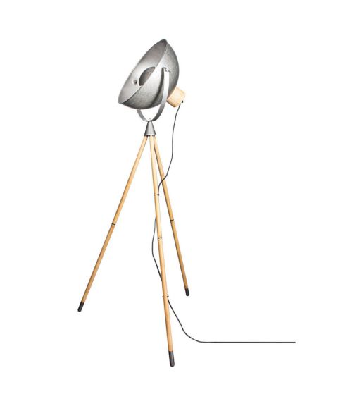 Buckler gulvlampe, høyde 160 cm, Antikk sølv