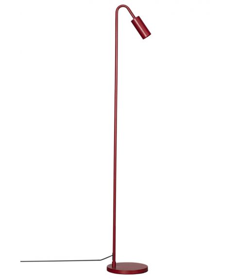 Curve gulvlampe, høyde 146 cm, Mørk rød