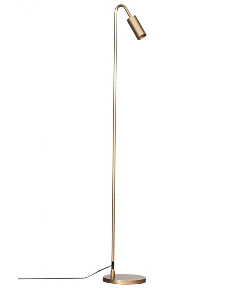 Curve gulvlampe, høyde 146 cm, Matt gull