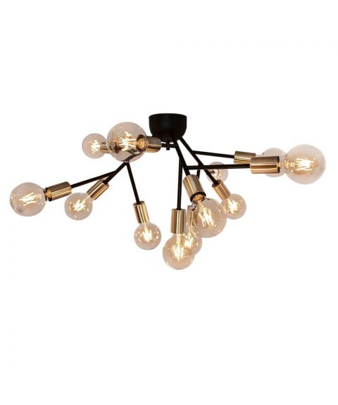 Heroes 12 taklampe, diameter 72 cm, Matt sort - LAGERSALG