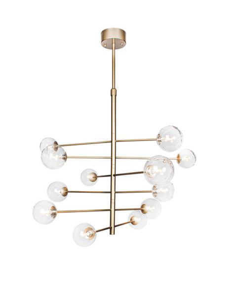 Avenue 12 vertikal takpendel, høyde 92 cm Gullfarget/klar