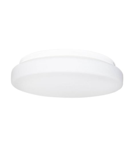 Ocean 1 plafond IP44 E27, diameter 25 cm, Matt hvit