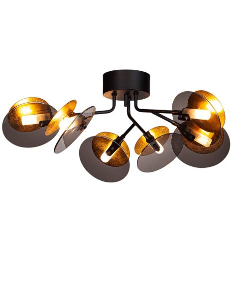 Turno nedpendlet taklampe, diameter 66 cm, Matt svart