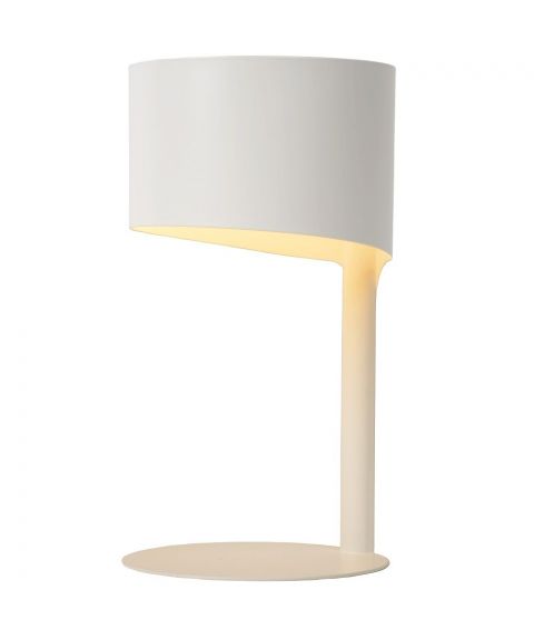 Knule bordlampe, høyde 28 cm, Hvit