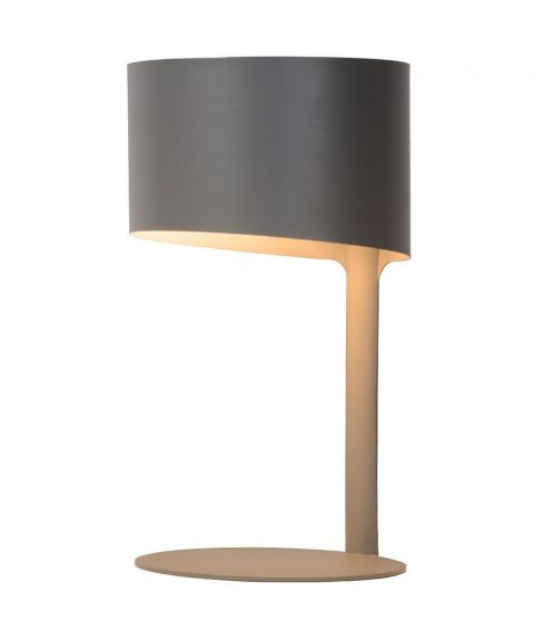 Knule bordlampe, høyde 28 cm, Grå