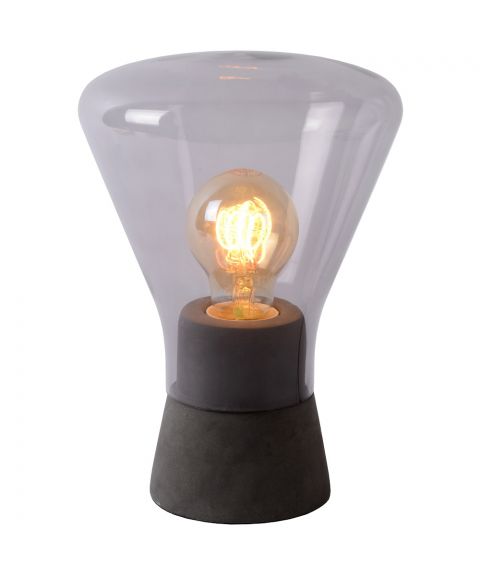 Barry bordlampe, høyde 24 cm, Røykfarget