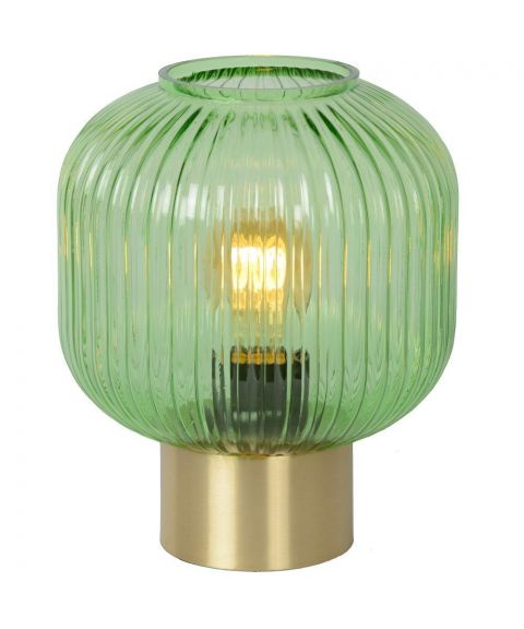 Maloto bordlampe, diameter 20 cm, Grønn/Messing