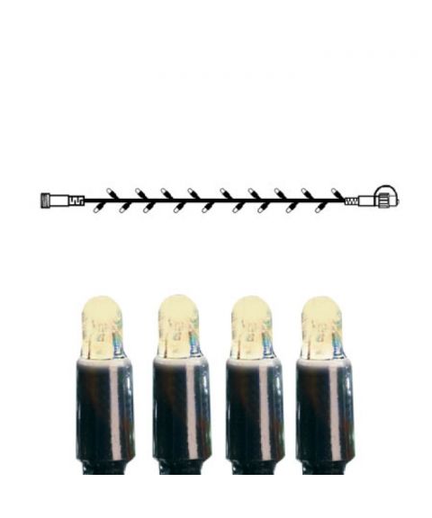 [2] Utvidelse System LED - Lysslynge 500 cm, LED (x50), Sort kabel, Varmhvit