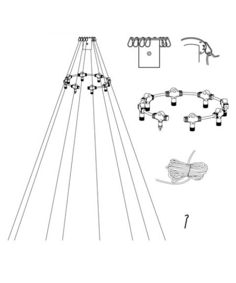 [3] Utvidelse System LED - Flaggstang oppheng