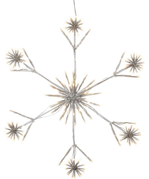 Snowflake Flower hengende siluett stjerne, IP44 diameter 60 cm, LED (x144), varmhvitt lys 2600K