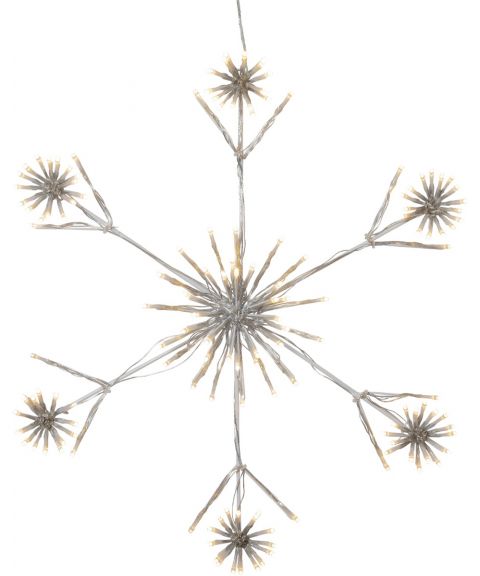 Snowflake Flower hengende siluett stjerne, IP44 diameter 60 cm, LED (x144), varmhvitt lys 2600K