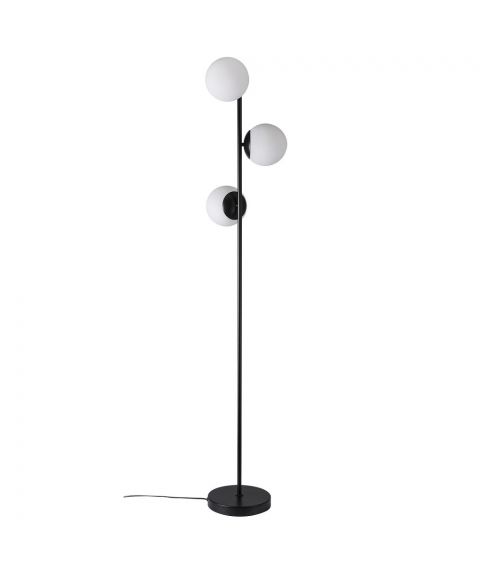 Lilly trio gulvlampe, høyde 150 cm, Sort / Opal