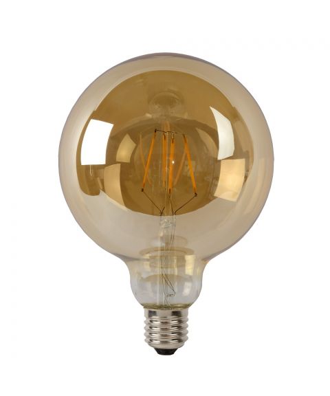 Lyspære LED, E27 Vintage Globe G125, 5W 450lm 2700K dimbar, Rav (begrenset antall)