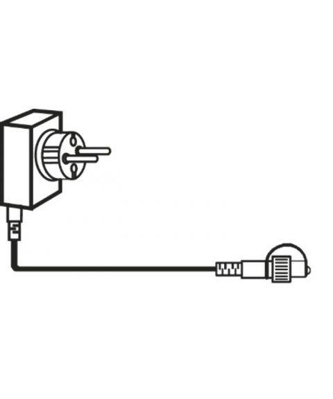 [1] Start System Decor, Transformator 24VDC 12W (max), 5 meter ledning