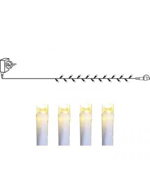 [1] Start System Decor + Slynge 10 meter, LED (x100), Hvit kabel, Varmhvit