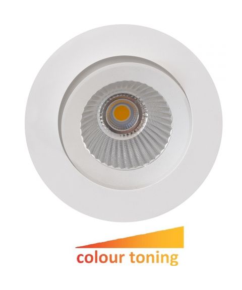 E95 downlight, colour toning LED inklusive driver, Hvit