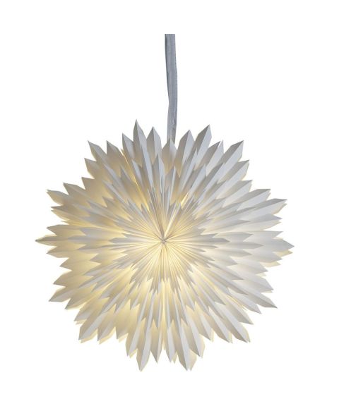 Ice papirstjerne, diameter 50 cm, uten oppheng, Hvit