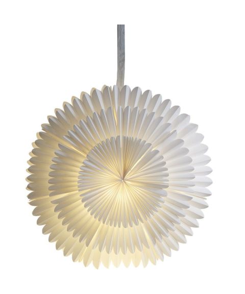 Frost papirstjerne, diameter 50 cm, uten oppheng, Hvit