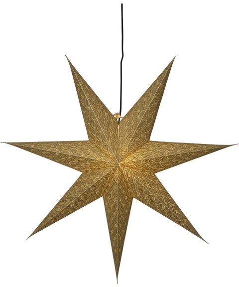 Brodie papirstjerne, diameter 60 cm, uten oppheng, gullfarget