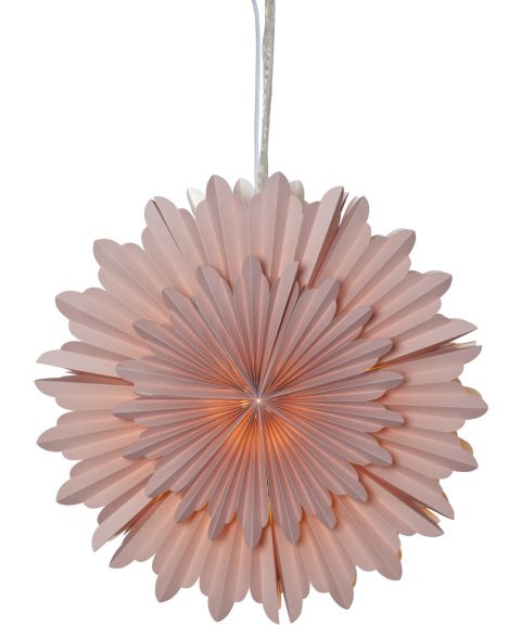 Crystal papirstjerne, diameter 50 cm, uten oppheng, rosa