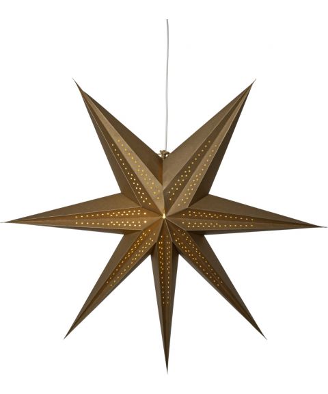 Point papirstjerne, diameter 60 cm, uten oppheng, gullfarget