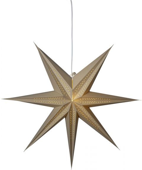 Point papirstjerne, diameter 60 cm, uten oppheng, beige