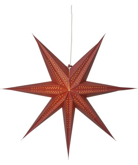 Point papirstjerne, diameter 60 cm, uten oppheng, rød