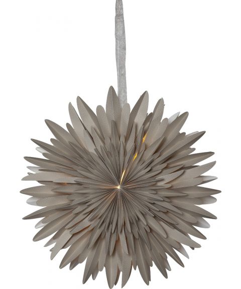 Winter papirstjerne, diameter 60 cm, uten oppheng, Beige