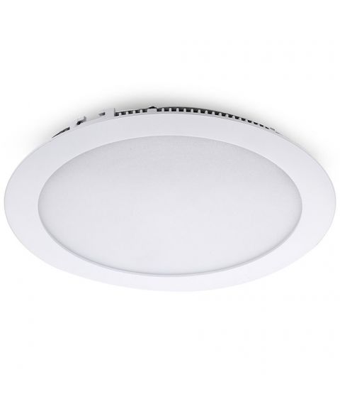 Piatto innfelt taklampe, dimbar 20W LED 3000K 1590lm, diameter 24 cm (u/driver)