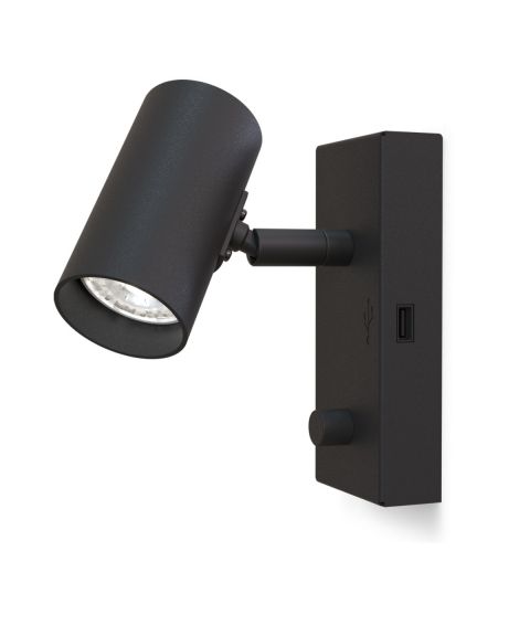 Tyson V5079 vegglampe med dimmer og USB (høyre)