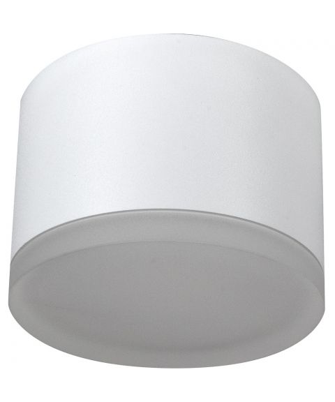 Barrel taklampe, dimbar 9W LED 3000K 600lm, høyde 7 cm, Hvit (RAL9003) (begrenset antall)