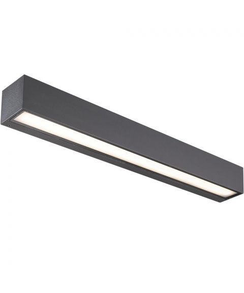 Kyoto K2 vegglampe, lysåpning opp og ned, 50 cm, 36W LED 3000K 1969lm, Antrasitt