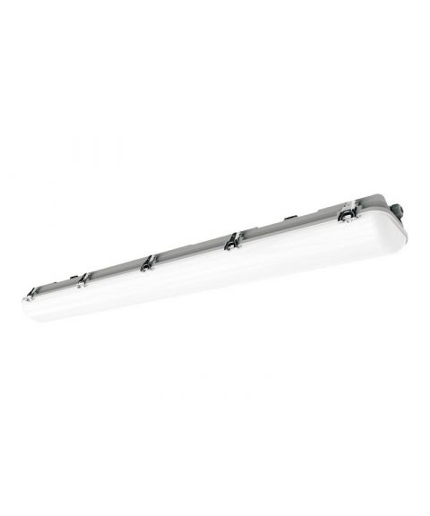 Work Slimline 60W LED 4000K 6000lm IP66, 157 cm, Grå/frostet, dimbar - DALI