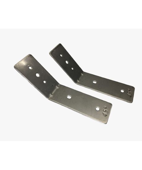 Work 45º festebrakett, inox aisi 316, 2-pk
