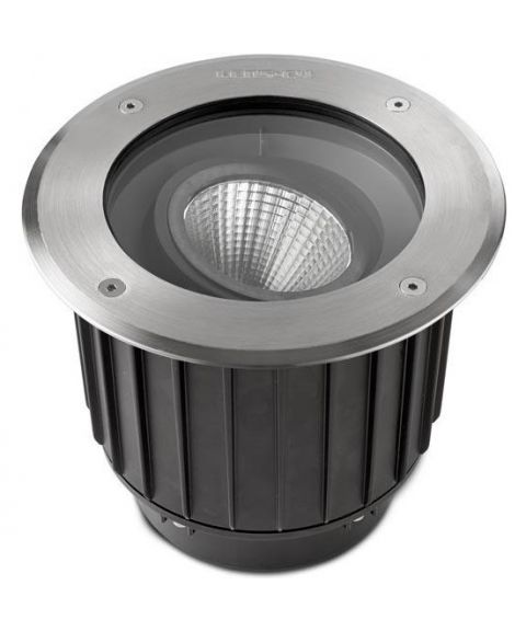 Gea nedfelt med 15º tilt, diameter 22,5 cm, inox aisi 316, 23W LED