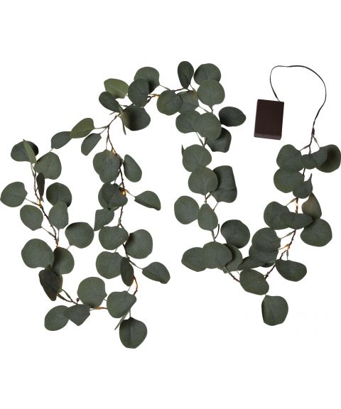 Eucalyptus dekorasjonsslynge 180 cm 20-LED, for batteri, med timer