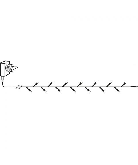 Serie LED (x180) slynge, 12,5 meter, Golden