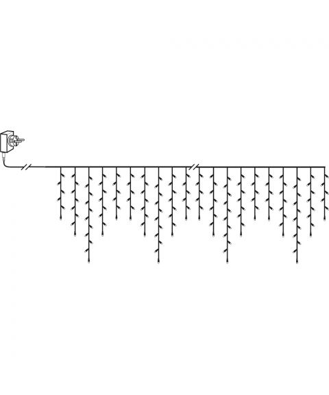 Serie LED (x240) istappslynge, 6 meter, Golden