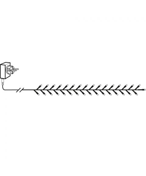 Serie LED (x180) slynge, 3,5 meter, Crispy Ice 3000K, Sort kabel