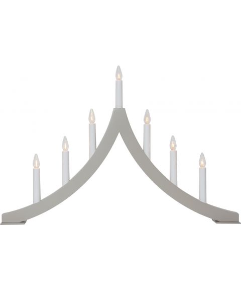 Pagod lysestake med 7 lys, høyde 40 cm, Beige